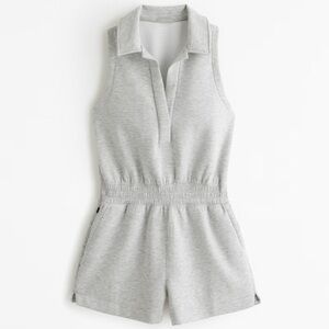 Abercrombie YPB Gray Scuba Collar Romper